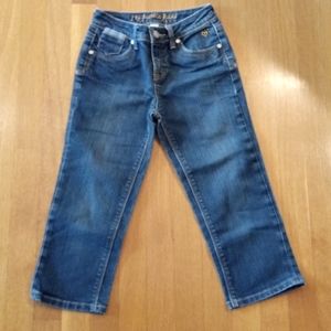 Y2K Justice Dark Wash Capris Jean girls casual abstract classic, Size 10